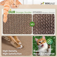 27.5" Cat Couch Scratcher Bed – Corrugated Cardboard Lounge Sofa for Indoor Cats