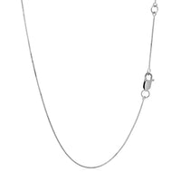 Double Extendable Box Chain in 14k White Gold (0.6mm)
