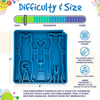Waiting Dogs eTray - Shallow Slow Feeder Bowl for Enrichment | USA Made - BIG FRENCHIES