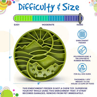 Sun and Moon eTray - Shallow Slow Feeder Dog Bowl for Enrichment | USA Made - BIG FRENCHIES