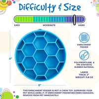 Honeycomb eBowl Deep Slow Feeder Dog Bowl for Enrichment | USA Made - BIG FRENCHIES