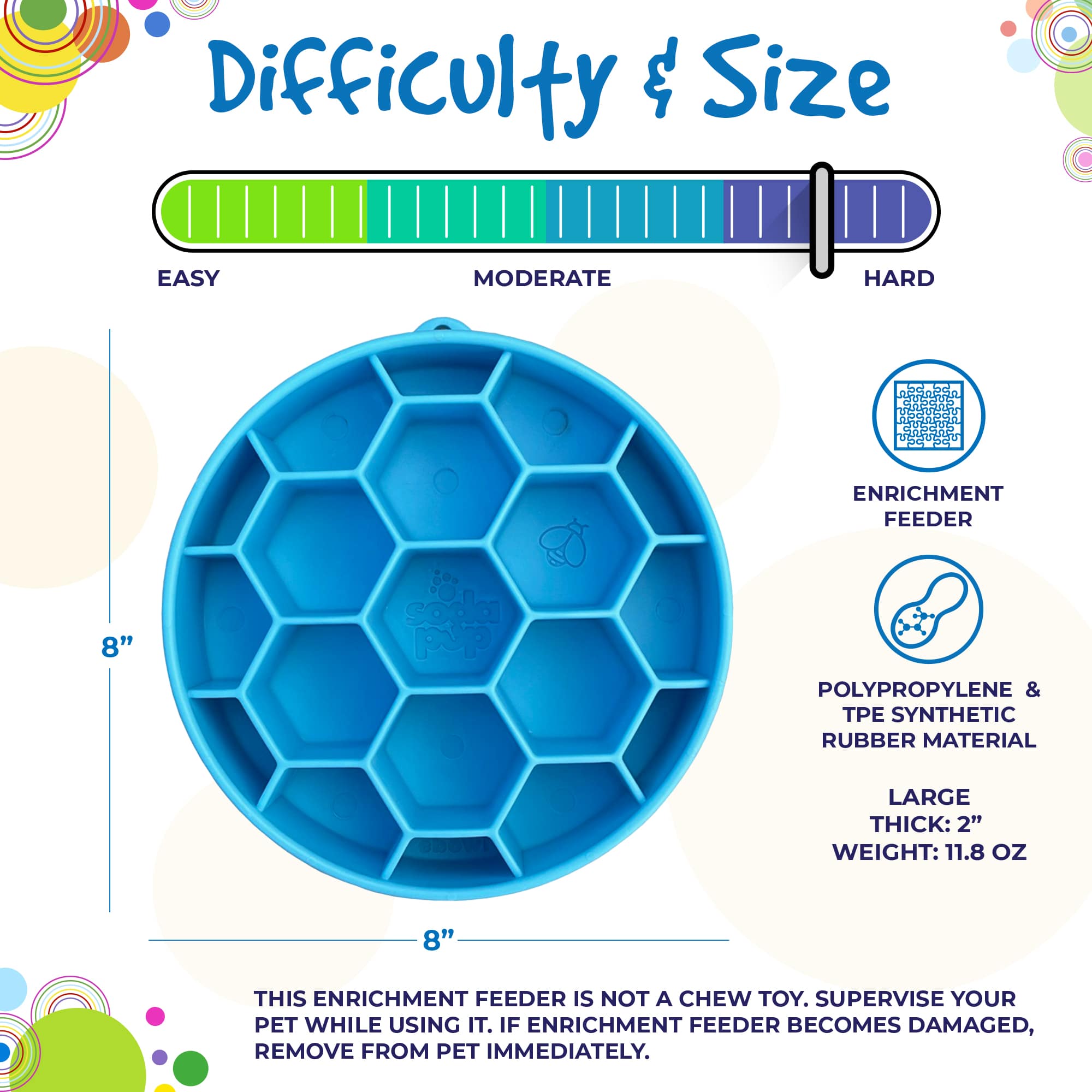 Honeycomb eBowl Deep Slow Feeder Dog Bowl for Enrichment | USA Made - BIG FRENCHIES