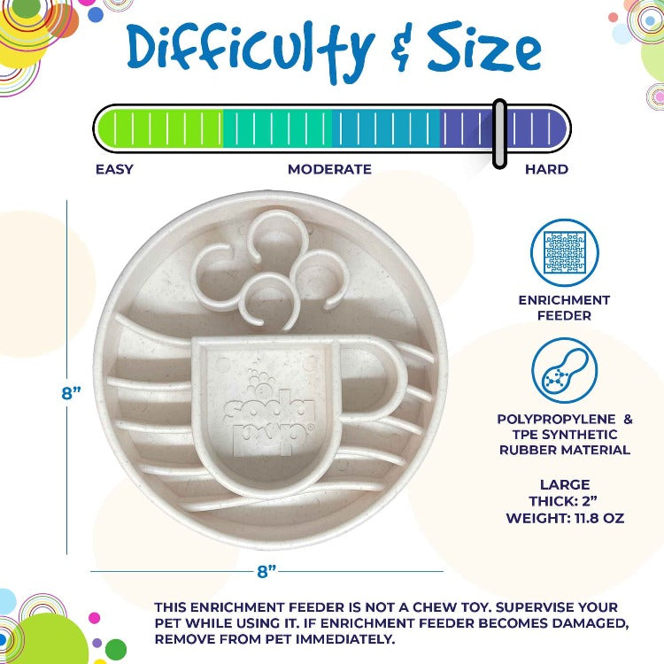 Java eBowl Deep Slow Feeder Dog Bowl for Enrichment | USA Made - BIG FRENCHIES