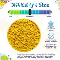 Rubber Duckies emat - Enrichment Lick Mat for Dogs and Cats - with Suction Cups | Bath Time Design | SodaPup USA Made - BIG FRENCHIES
