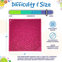 Flower Power emat - Enrichment Lick Mat for Dogs and Cats | Flower Design | USA Made - BIG FRENCHIES