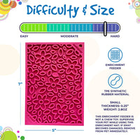 Flower Power emat - Enrichment Lick Mat for Dogs and Cats | Flower Design | USA Made - BIG FRENCHIES