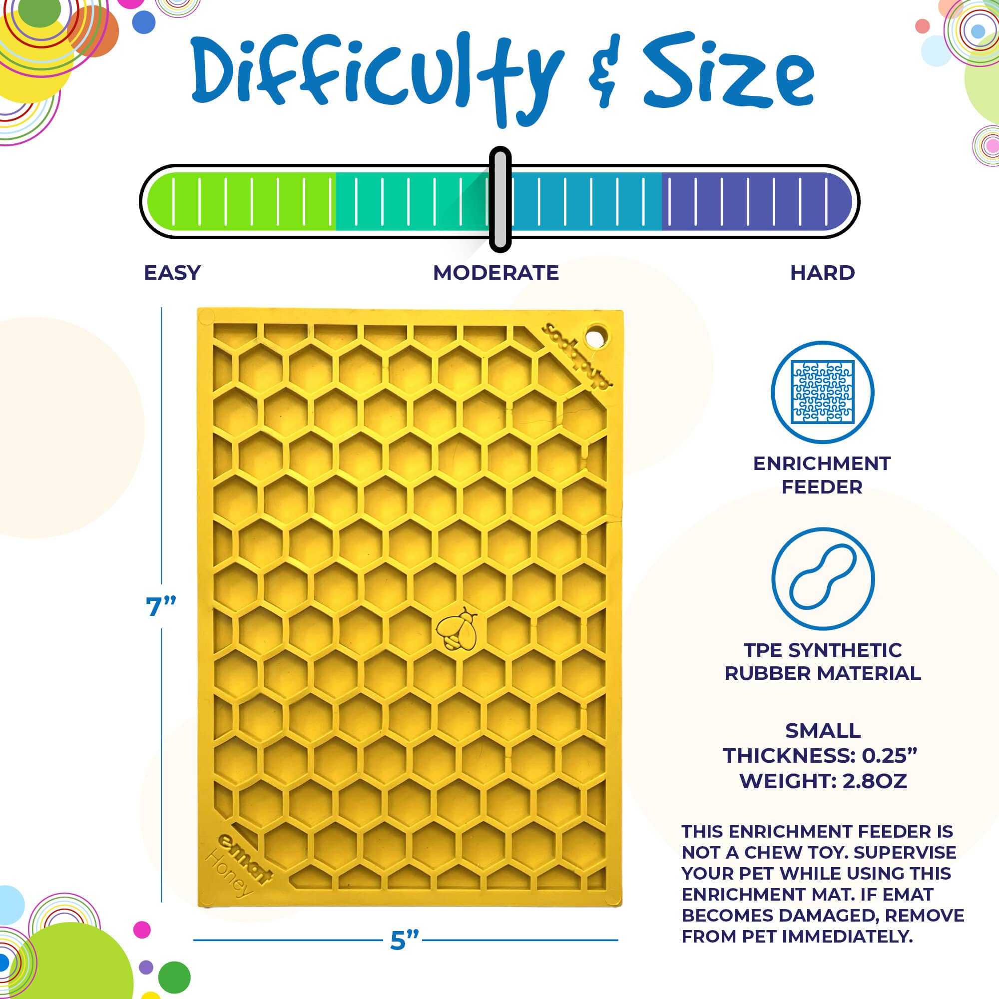 Honeycomb eMat - Enrichment Lick Mat for Dogs and Cats | eMat Enrichment Toy for Anxiety Relief | SodaPup - BIG FRENCHIES