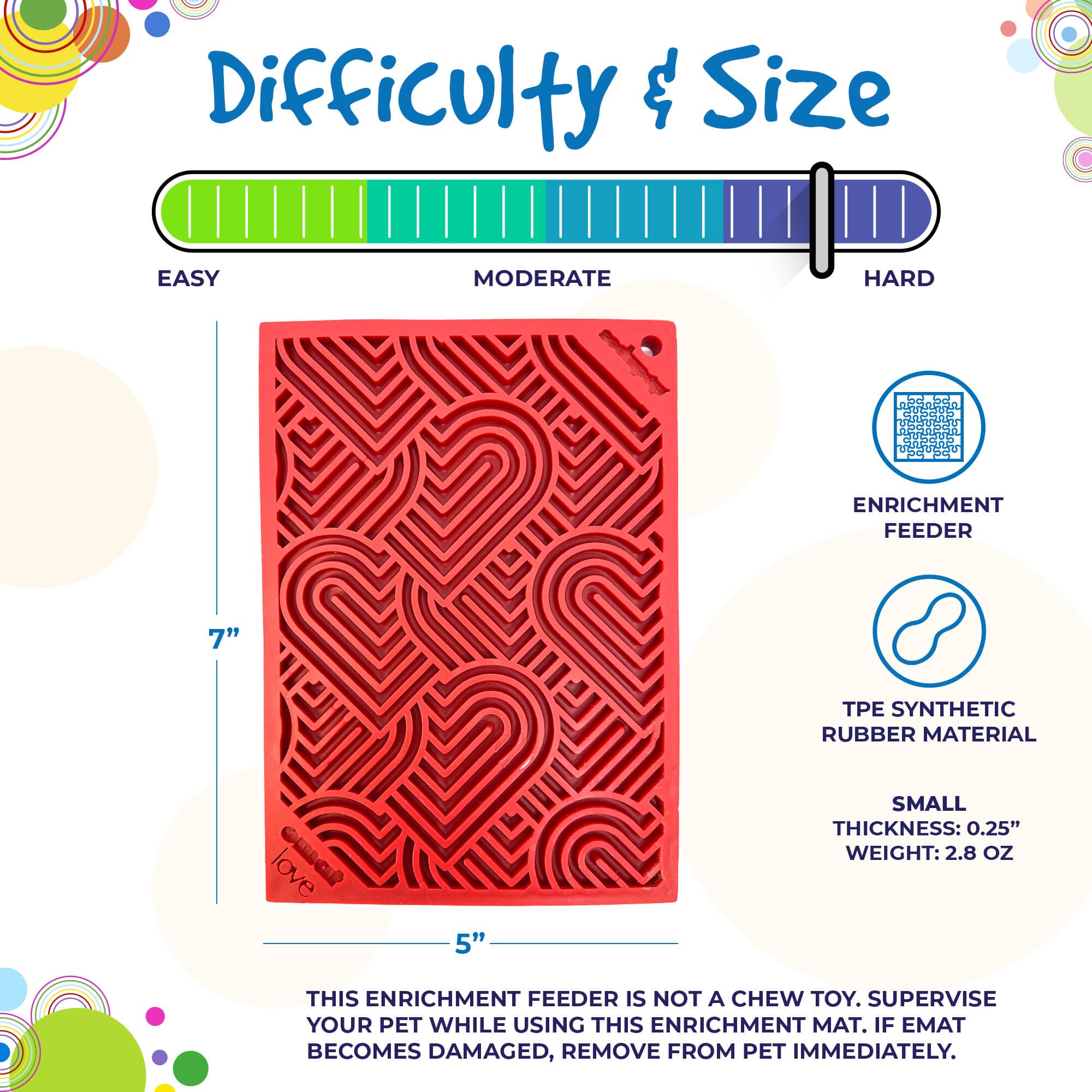Love eMat - Enrichment Lick Mat for Dogs and Cats| Heart Design | SodaPup - BIG FRENCHIES