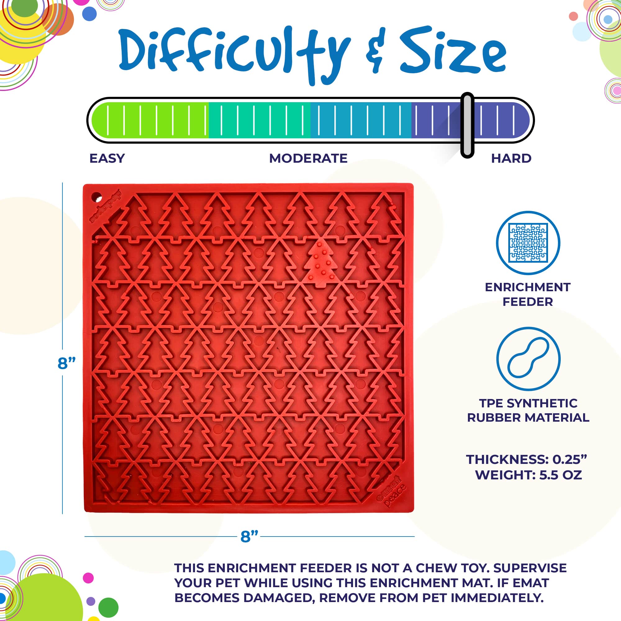 "Peace" Christmas Tree emat - Enrichment Lick Mat for Dogs and Cats | Christmas Tree design | SodaPup - BIG FRENCHIES