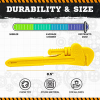 Pipe Wrench Nylon Dog Toy for Aggressive Chewers | USA Made | SodaPup - BIG FRENCHIES