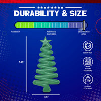 Christmas Tree Nylon Dog Chew Toy for Aggressive Chewers | USA Made & FDA Compliant - BIG FRENCHIES