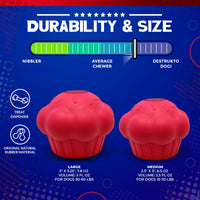 Cupcake eDispenser - Durable Rubber Chew Toy & Treat Dispenser | USA Made - BIG FRENCHIES