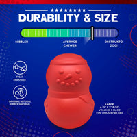 Snowman Dog Toy - Durable Winter Chew Toy for Large Dogs | USA Made - BIG FRENCHIES
