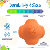 Crazy Bounce Rubber Dog Chew Toy for Power Chewers | Retrieving Ball | USA Made - BIG FRENCHIES