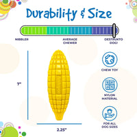 Corn on the Cob Nylon Dog Toy for Aggressive Chewers | USA Made | SodaPup - BIG FRENCHIES