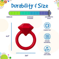 Diamond Ring Nylon Teething Ring for Puppies | Durable & USA Made - BIG FRENCHIES