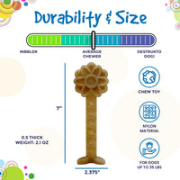 Flower Tower Nylon Chew Toy for Aggressive Chewers - USA Made Enrichment Toy - BIG FRENCHIES