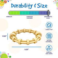 Chicken Flavored Teething Ring for Puppies & Aggressive Chewers | USA Made - BIG FRENCHIES