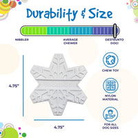 Snowflake Nylon Dog Chew Toy for Aggressive Chewers | USA Made & FDA Compliant - BIG FRENCHIES