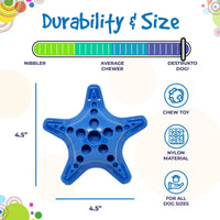 Starfish Nylon Dog Chew Toy for Aggressive Chewers | USA Made | SodaPup - BIG FRENCHIES