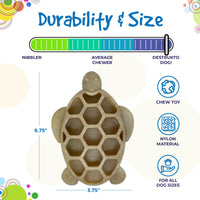 Turtle Nylon Chew Toy - Ultra-Durable Enrichment Toy for Power Chewers USA - BIG FRENCHIES