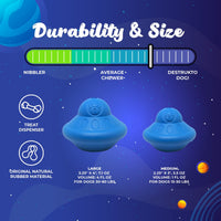 Flying Saucer Dog Toy - Durable UFO Chew Toy & Treat Dispenser | USA Made - BIG FRENCHIES