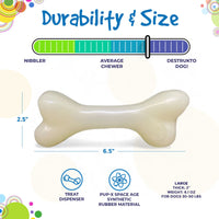 PUP-X Rubber Bone Dog Toy - Durable, Floats, Chew Toy for Large Dogs | USA - BIG FRENCHIES
