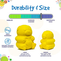 Honey Bear eDispenser - Durable Rubber Treat Dispenser for Dogs | USA Made - BIG FRENCHIES
