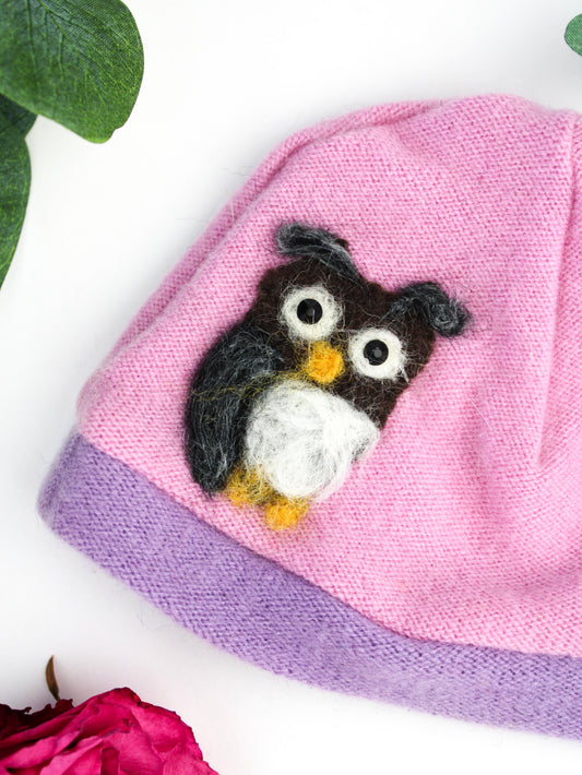 Owl Cashmere Hat - Newborn - BIG FRENCHIES