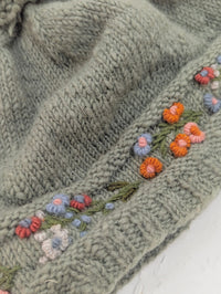 Mathilde Wool Knit Embroidered Hat - BIG FRENCHIES