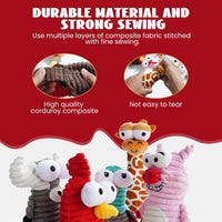 5-Pack Squeaky Dog Toys, Durable Plush Critter Set for Small to Large Dogs - BIG FRENCHIES