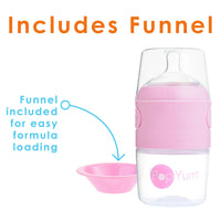 PopYum 5oz Anti-Colic Baby Bottle for Breast and Formula Feeding, 2-Pack, Pink, #1 Slow Flow Nipples - BIG FRENCHIES