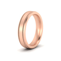 5 mm Mens Band Double Milgrain