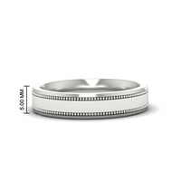 5 mm Mens Band Double Milgrain