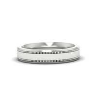 5 mm Mens Band Double Milgrain