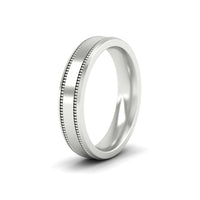 5 mm Mens Band Double Milgrain