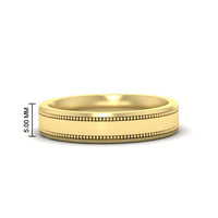 5 mm Mens Band Double Milgrain