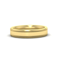 5 mm Mens Band Double Milgrain