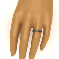 5 mm Mens Hammered Comfort Fit Wedding Band
