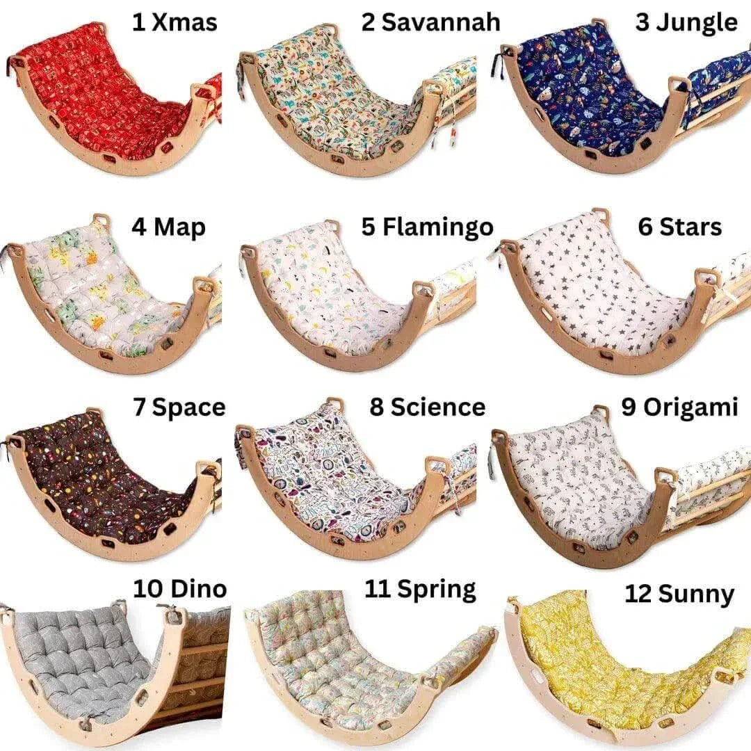 5 Pieces Climbing Set - Climbing Triangle / Arch Rocker, XL Pillow, and 2 Ramps - BIG FRENCHIES