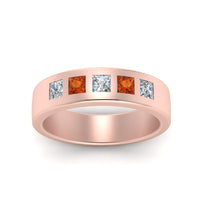Flat Flush Set Mens Wedding Band