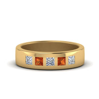 Flat Flush Set Mens Wedding Band