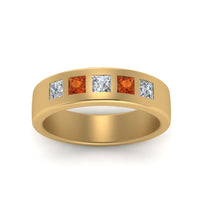 Flat Flush Set Mens Wedding Band