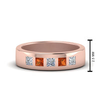 Flat Flush Set Mens Wedding Band