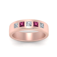 Flat Flush Set Mens Wedding Band