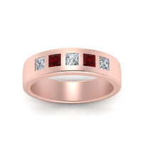 Flat Flush Set Mens Wedding Band