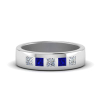 Flat Flush Set Mens Wedding Band