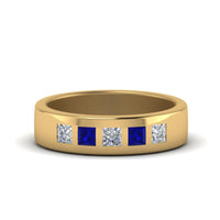 Flat Flush Set Mens Wedding Band