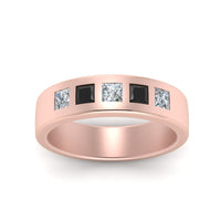 Flat Flush Set Mens Wedding Band