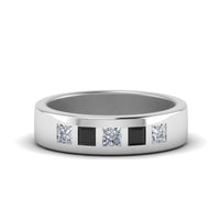 Flat Flush Set Mens Wedding Band